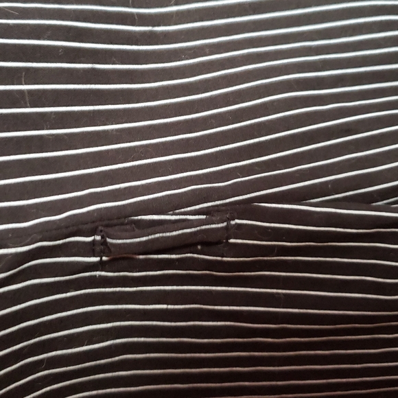 Gently worn Byer black and white belted pinstrip button down XL dress - Picture 8 of 10